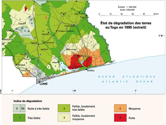 Extrait de la carte du Togo